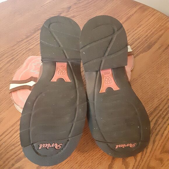 ARIAT Womens 6 B BROWN FATBABY Pink Cowgirl Western 10001205 (16981) - Picture 8 of 13